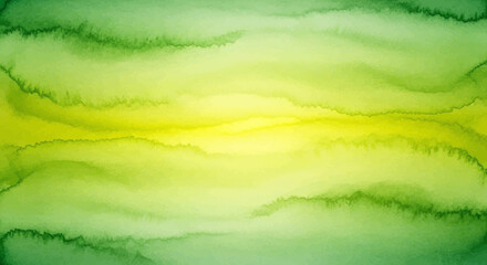 Abstract watercolor background with green and yellow gradient