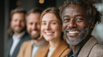 diverse group of professionals of different races