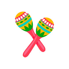 Vibrant Maracas Illustration for Festive Celebrations and Music
