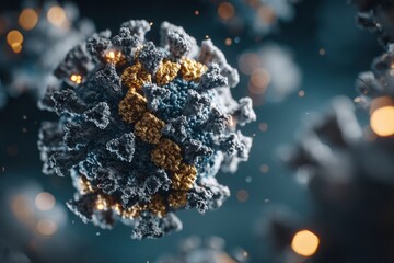coronavirus covid 19 viral particles with detailed structure view