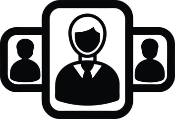 video call conference vector icon.