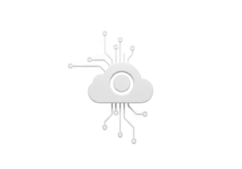 Abstract Cloud Computing Network Illustration with Circuit Board Design, Ideal for Technology, Data, and Connectivity Concepts in Digital Presentations and Visuals