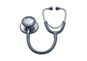Medical Stethoscope Isolated on Transparent Background, Perfect for Healthcare Professionals, Doctors, Nurses, and Medical Students, Diagnostic Tool for Auscultation