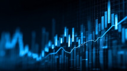 Financial data chart showing market fluctuations in an abstract representation