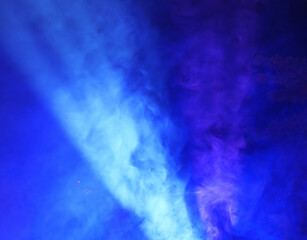 Intense blue abstract background with luminous smoke and mist effects. Ethereal texture with blue and white gradients for modern and creative designs.