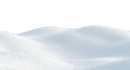 Snowy Winter Landscape PNG with Frosty Hills