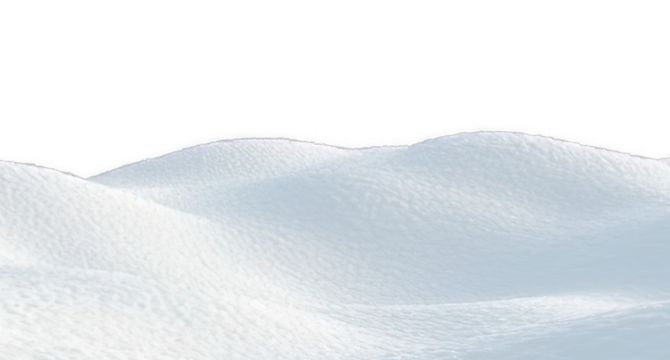 Snowy Winter Landscape PNG with Frosty Hills