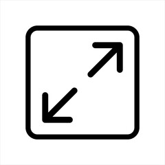 Full screen vector black icons. Set of full screen and exit full screen icon. Arrow mark icons. Scalability icons in flat style for web site, UI, mobile app. Vector illustration © Петро Корженівський