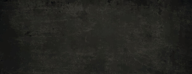 Dark grunge background with a textured, rough surface. The background is predominantly black, with black tones creating a moody atmosphere. Rough concrete texture background. Black background vector.