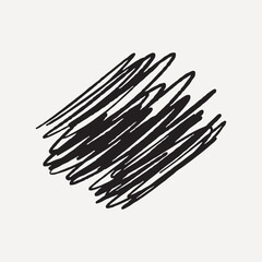 Abstract black scribble art illustration vector