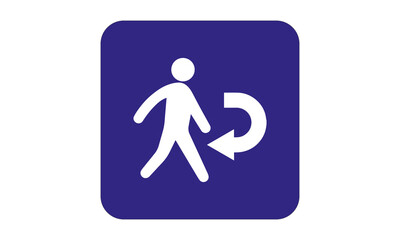 Minimalist ID App Icon with Person Silhouette on Blue Background for Identification and Profile Apps