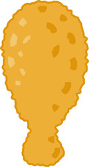 Crispy Fried Chicken Drumstick – Delicious Fast Food Illustration