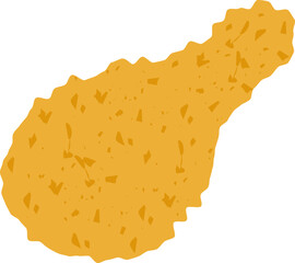 Crispy Fried Chicken Drumstick – Delicious Fast Food Illustration