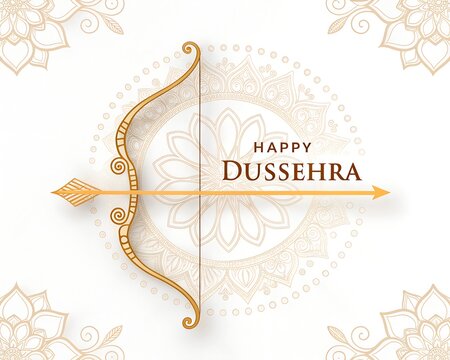 Elegant happy dussehra cultural indian traditional festival greeting card, Dussehra design illustration, dussehra cultural hindu festival celebration greeting card, Happy dussehra post design