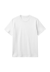A transparent short-sleeved t-shirt, meticulously laid flat on a transparent studio background with shadowless lighting, showcasing soft cotton texture, detailed stitching, and seamless