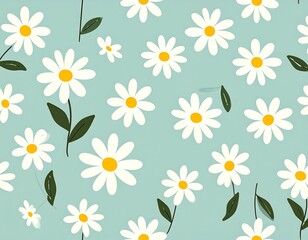 Daisies pattern background