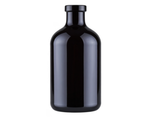 Black bottle isolated on transparent background