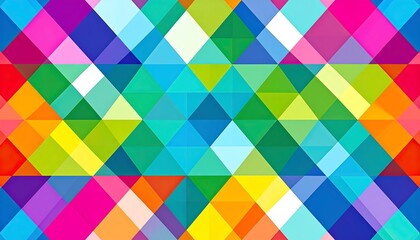 Vibrant geometric pattern of colorful triangles