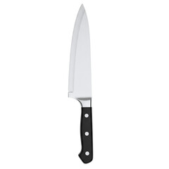 Professional chef's knife with a black handle