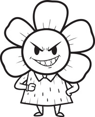 Mischievous Flower With Cheeky Smile