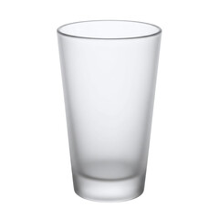 Empty frosted glass tumbler for drinks or as a mockup