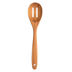 Wooden slotted spoon kitchen utensil for cooking