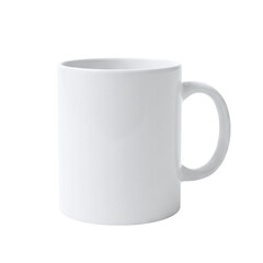 Blank white coffee mug or cup for a mockup