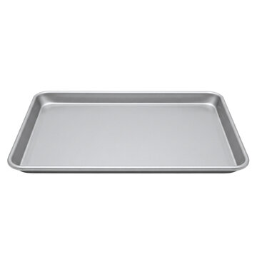 Empty metal baking sheet for kitchen use