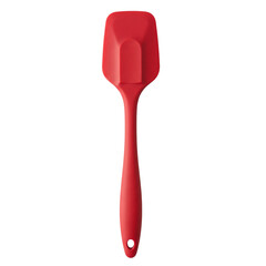 Red silicone spatula kitchen utensil for baking
