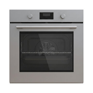 Modern stainless steel electric wall oven