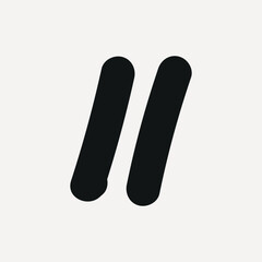 Minimalist black parallel lines on a light, element vector