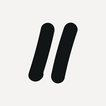 Minimalist black parallel lines on a light, element vector