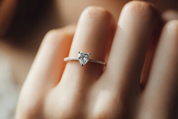 diamond ring on a hand