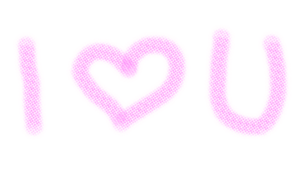 Pink Neon I Love You Sign on Black Background Romantic Expression Valentine Message Design Element Modern Illustration