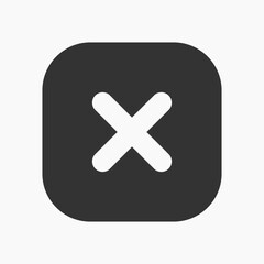 Obraz premium Minimalist black cross icon vector