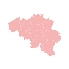 Obraz premium Belgium pink shaded map