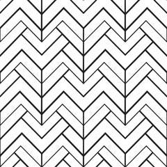 Herringbone Floor Line Silhouette | Black Vector Illustration