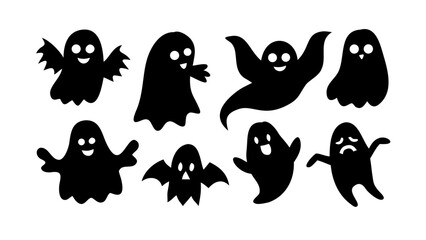 Obraz premium Adorable Spooky Ghost Collection cute halloween