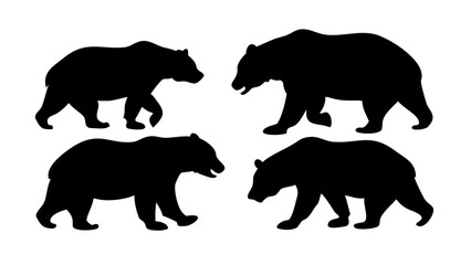 Black Bear Silhouette Collection wildlife animal