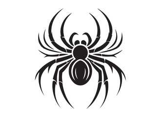 spider logo silhouette vector, spider silhouette vector design, spider animal silhouette logo, spider silhouettes design, halloween spider silhouette logo silhouettes vector on white background