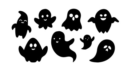 Cute and Spooky Ghost Silhouettes halloween character