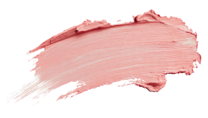 Soft pink lipstick smear cosmetic texture