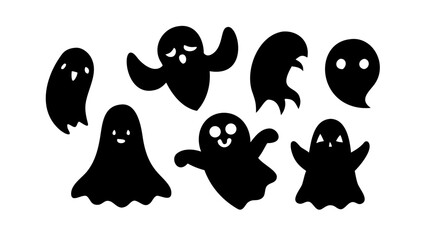Cute and Spooky Ghost Silhouettes halloween spirit