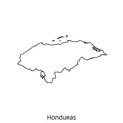 Obraz premium Outline map of Honduras country