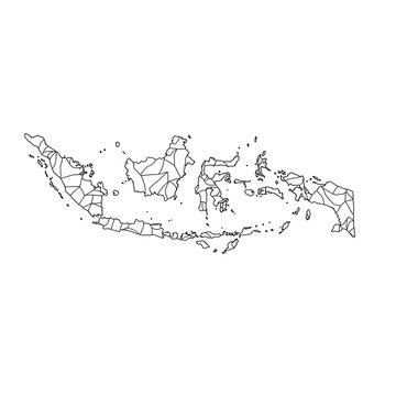 Indonesia map with provinces outline