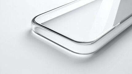 Clean and empty square metal lunch box on a white background