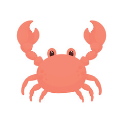 Cute Crab. Sea Animals Concept