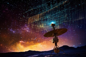 Exploration of distant planets with advanced spacecraft technology in outer space