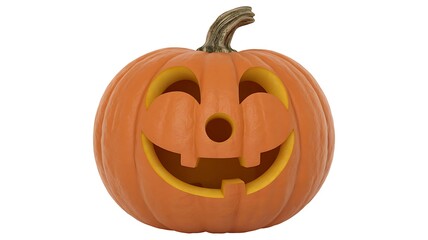 Delightful jack-o'-lantern grinning cheerfully, bringing spooky fun to your Halloween projects and seasonal designs