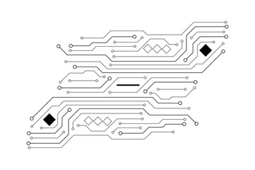 Abstract digital background with technology circuit board texture. Electronic motherboard illustration. Communication and engineering concept. Vector illustration